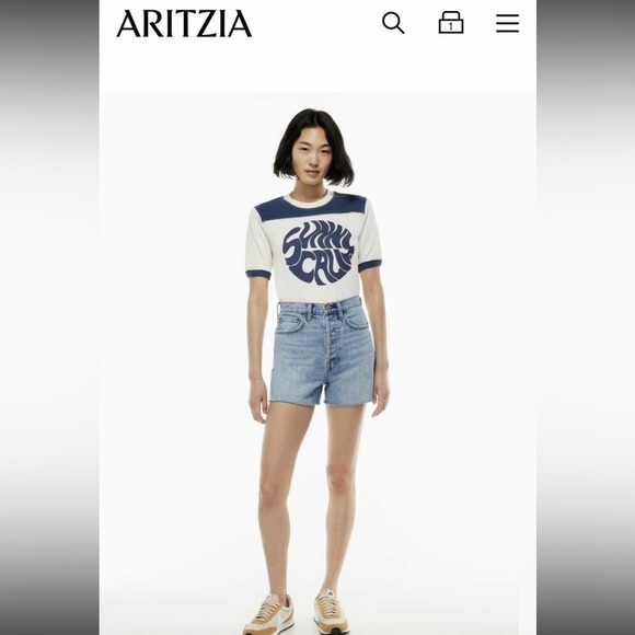 Denim Forum Joni Loose Denim Shorts - Picture 1 of 4